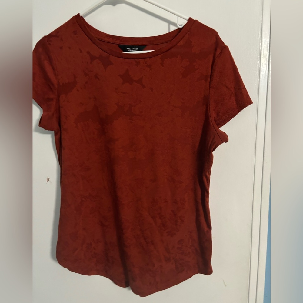 Rusty orange Vera Wang top size M